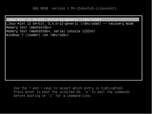 ˫ϵͳ Windows 7�°�װLinux Mint 12 